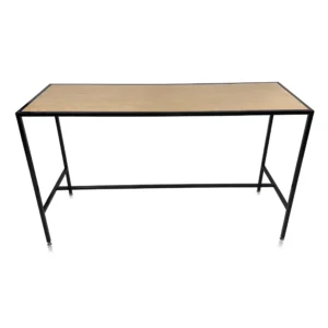 Bali Black Communal Bar Table (Maple Top) rental Dallas