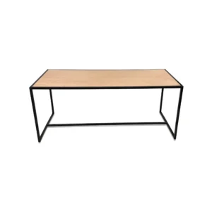 Parson Black Table (Maple Top) rental Dallas