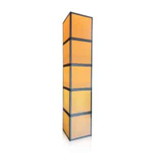 Super LED Column 4, five stacked LED cubes lit orange
